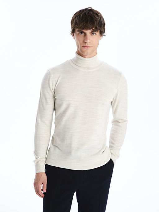 Bal?k?? Yaka Uzun Kollu Erkek Triko Kazak