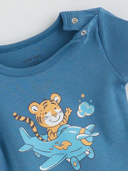 Bask?l? Erkek Bebek ??t??tl? Body 2li