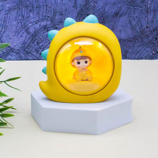 Ночник Baby dino, yellow (10 см), пластик