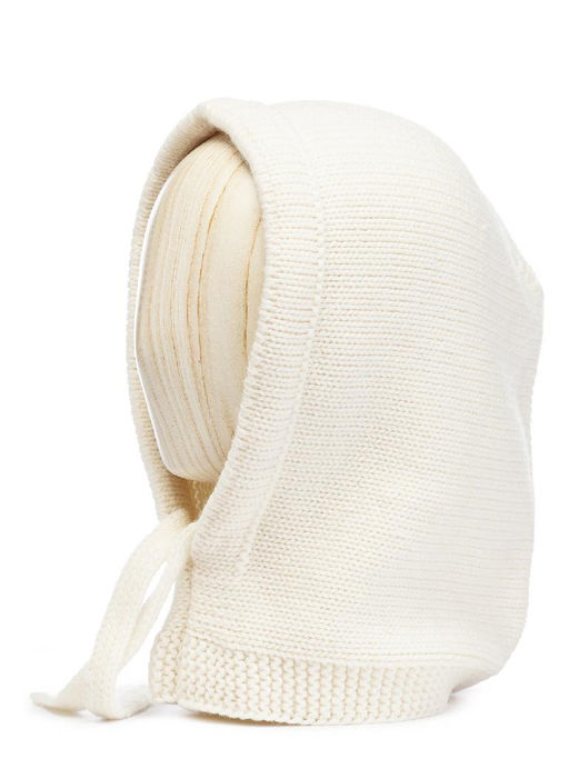 Капор жен. шерсть+акр LB-A53022 white