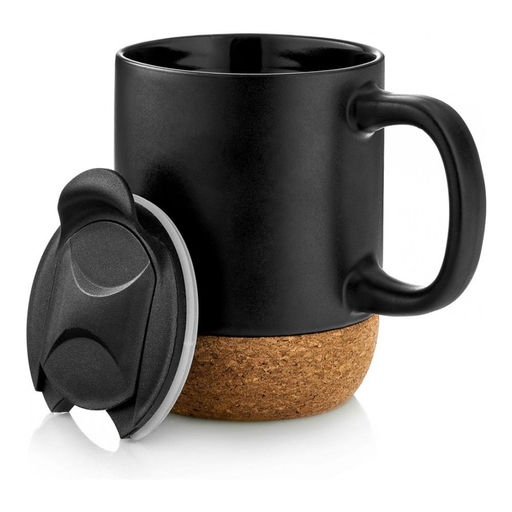 Кружка с крышкой Walmer Domino, 0.4 л, цвет черный  фото 2