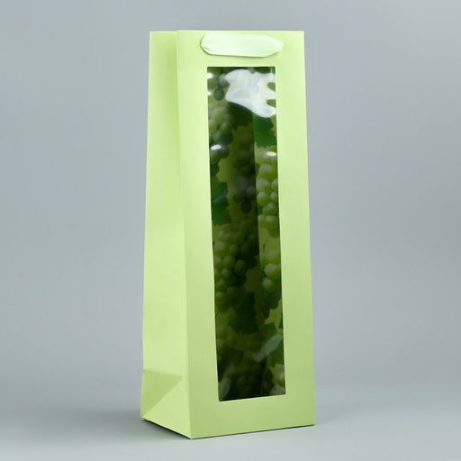 Цена за 2 шт. Пакет подарочный под бутылку, упаковка, «Виноград», 36×13×10 см