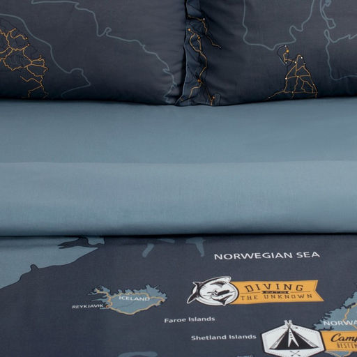 Постельное бельё Этель 2 сп Путешествие 175х215 см, 200х220 см, 50х70+3 см - 2 шт, ранфорс  фото 3