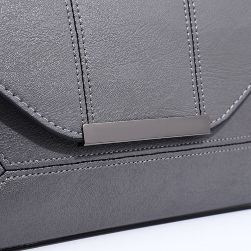 Сумка-клатч на магните, длинный ремень, цвет серый - Simaland фото 4