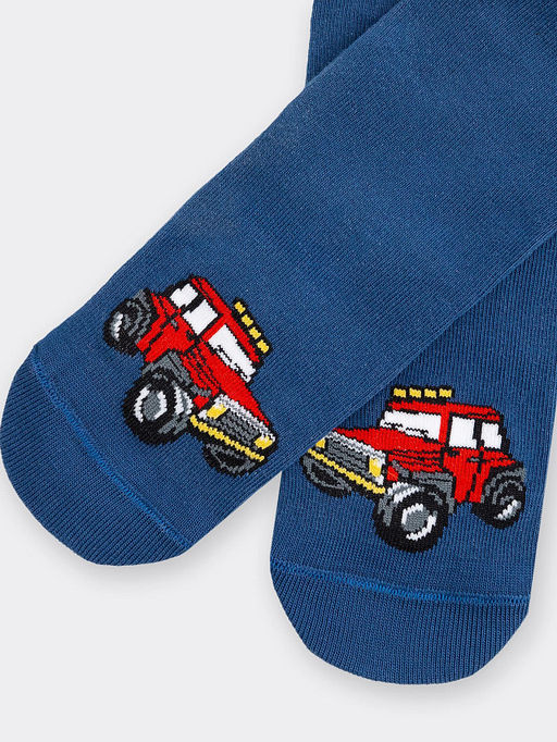 Цена за 5 пар! Носки детские синие с рисунком в виде джипа - Mark formelle фото 5