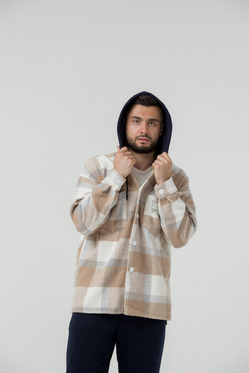 Рубашка утепленная,  толстовка c капюшоном оверсайз - Knitka wear фото 6