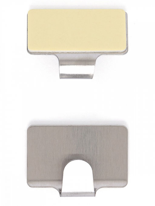 Набор крючков на липучке, 2 шт серый нержавеющая сталь - Denastia фото 3