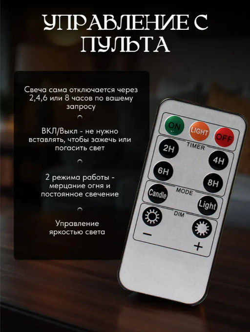 Свечи 3шт (с пультом) (3642)