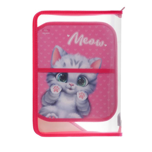 Папка для труда, А4, пластиковая, 23×32.5×2.5 см «Котик»