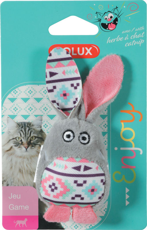 ZOLUX, Игрушка для кошек с кошачьей мятой "Кролик из капусты", серый, 580730GRI