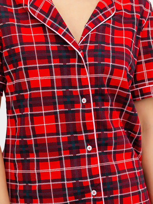 Комплект женский (жакет, брюки) красный в клетку - Mark formelle фото 5