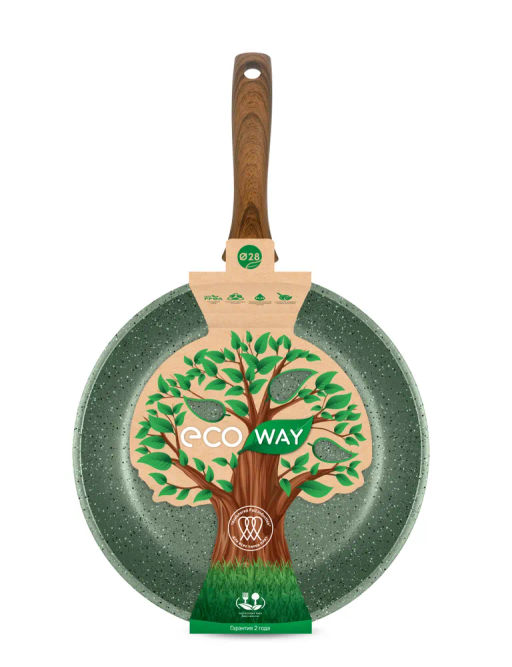 Сковорода индукционная ECO WAY несъемная ручка, 28 см - Нева металл посуда фото 8