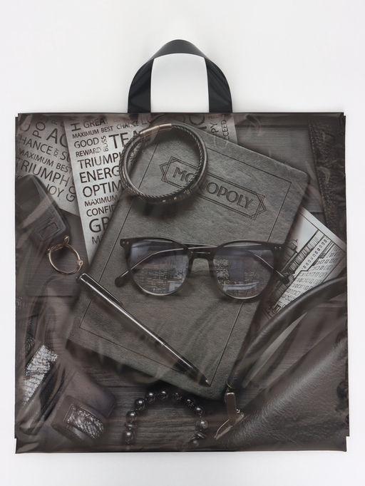 Цена за 25 шт. Пакет «Монополия», полиэтиленовый с петлевой ручкой, 38×42 см, 70 мкм