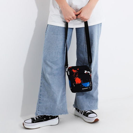 Сумка молодёжная на молнии, наружный карман, цвет чёрный - Simaland фото 7