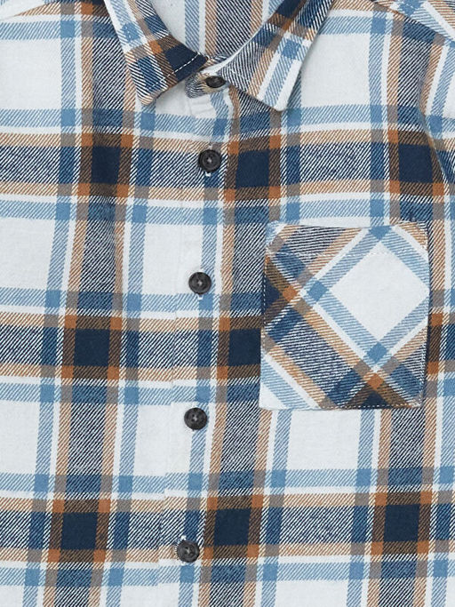 Uzun Kollu Ekose Desenli Erkek ?ocuk Oduncu G?mlek