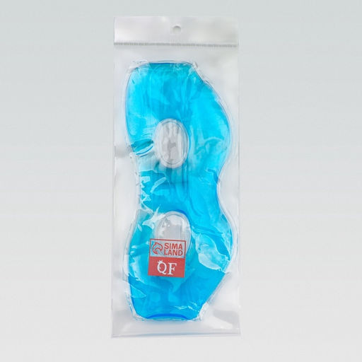 Маска для лица гидрогелевая, охлаждающая/согревающая, 23×10×0.5 см, синяя