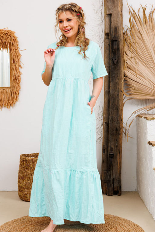 Платье AMORI 9735-Р светлая бирюза  фото 4