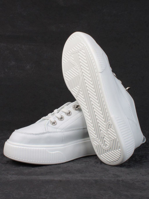 05-SD8-1D WHITE Кроссовки женские (натуральная кожа) - Фабричный китай фото 14