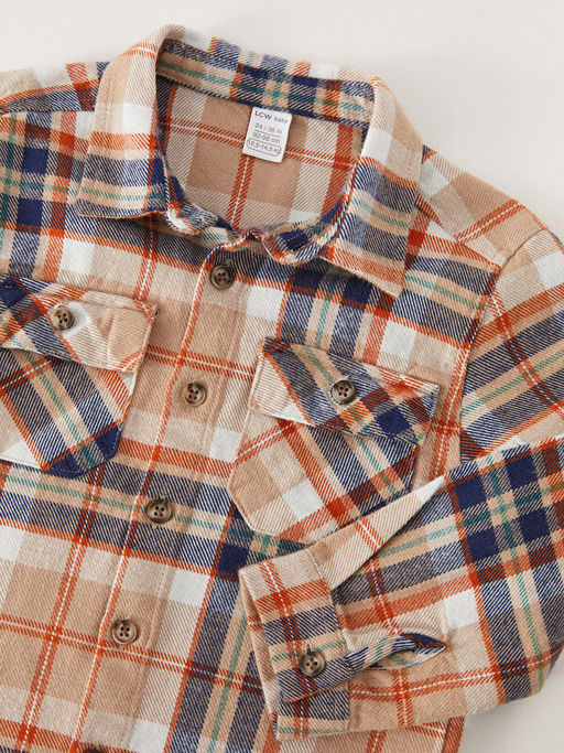 Ekose Uzun Kollu Erkek Bebek Oduncu G?mlek Ceket - Waikiki фото 3