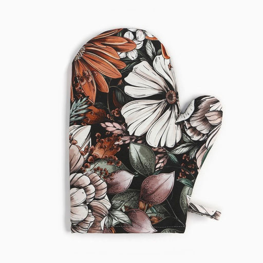 Кухонный набор Этель Meadow flower, варежка-прихватка, прихватка 19×19 см, 100% хлопок