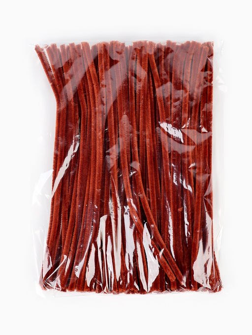 Синельная проволока, набор 100 шт., коричневая, 30 см