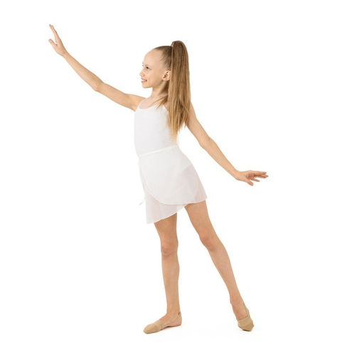 Юбка гимнастическая Grace Dance, с запахом, р. 30-32, цвет белый фото 6