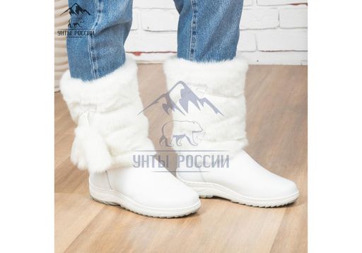 Унты женские Белые, литая подошва
