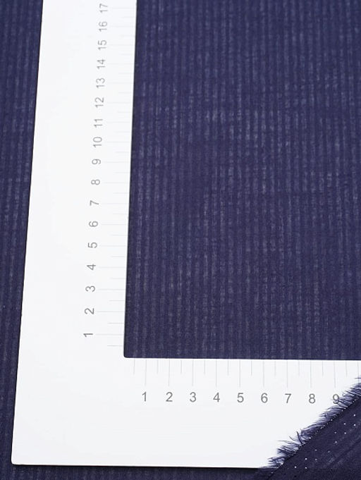Фактурный хлопок Полоски цв.Чернильно-синий, ш.1.48м, батист, хлопок-100%, 60гр/м.кв - Купава фото 3