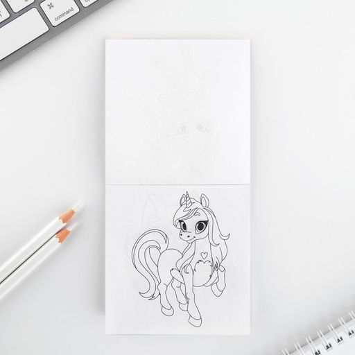 Цена за 2 шт. Подарочный набор: блокнот-раскраска и восковые мелки Мечта принцессы