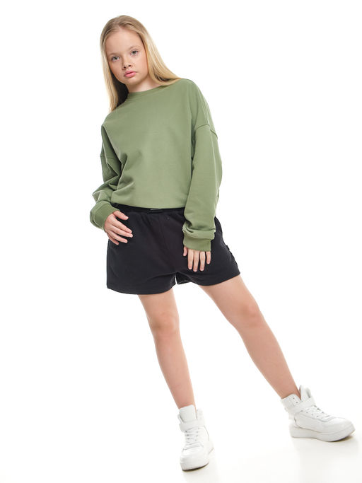 Свитшот базовый однотонный 22-7664 красный - Mini maxi фото 22