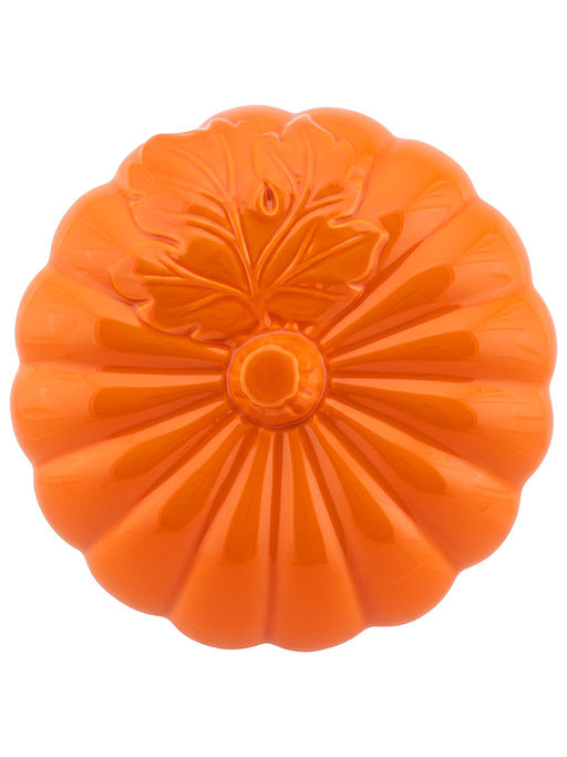 Кастрюля для запекания и сервировки 4 л 24,5*23,5*19 см Тыква с ручками + крышка, оранжевая - Elan gallery фото 7