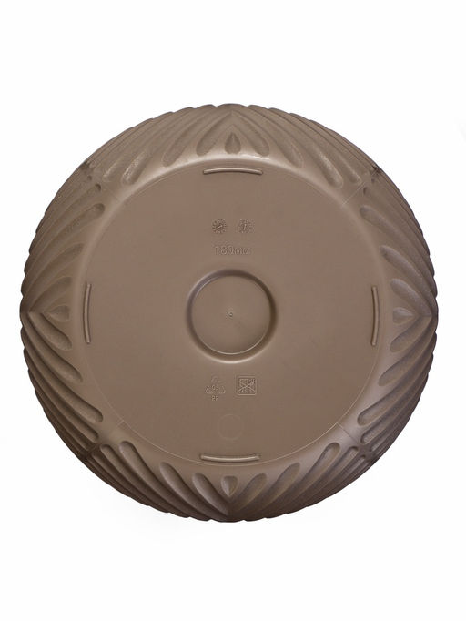 Кашпо для цветов «Рамона», 1.9 л, d=18 см, h=16.5 см, со вставкой, пластиковое, серое