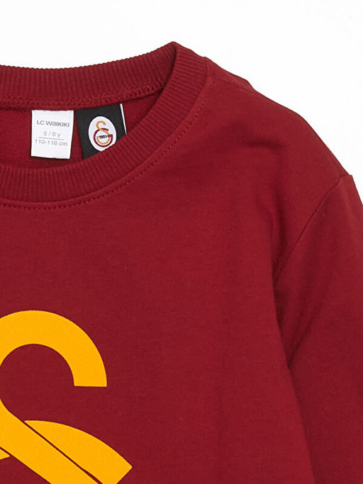 Bisiklet Yaka Galatasaray Bask?l? Erkek ?ocuk Sweatshirt ve E?ofman Alt 2li