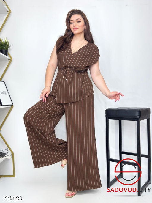 Костюм брючный двойка в полоску - Bruno фото 6