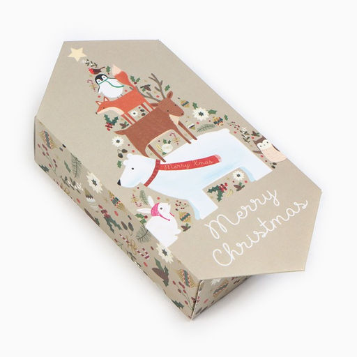 Полотенце махровое Этель. Звериная ёлка, 30?30 см, хлопок 100%