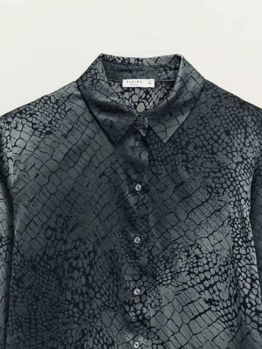 Атласная блузка с принтом / Zarina