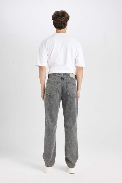 Джинсовые брюки прямого кроя с нормальной талией и нормальной талией - Defacto фото 6