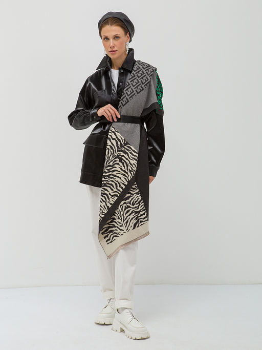 в СОСТАВЕ ШЕРСТЬ и КАШЕМИР! Большой,теплый двусторонний палантин - Tantino фото 2