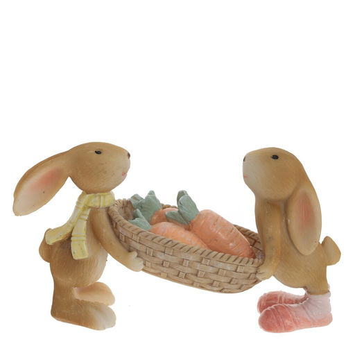 Фигурка декоративная "Зайцы", L13 W5 H7 см