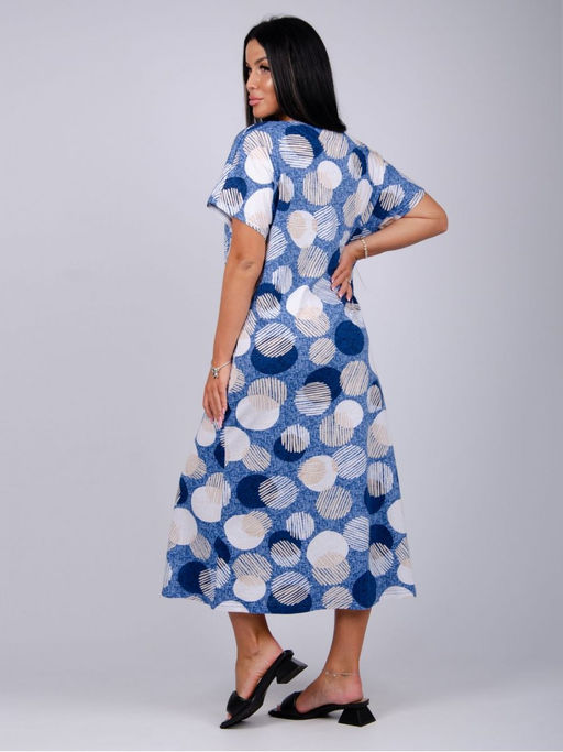 Платье "Селеста 2" синее, трикотаж