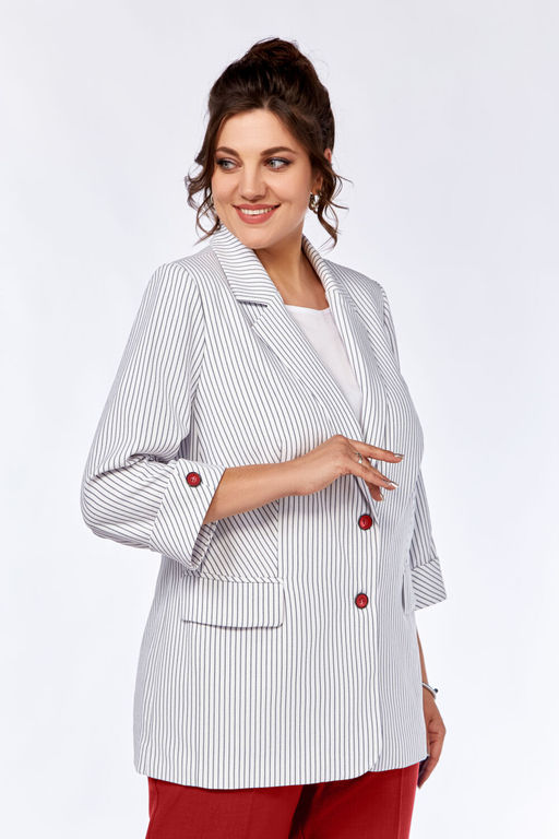 Костюм Olga Style С707/1 полоска/красный
