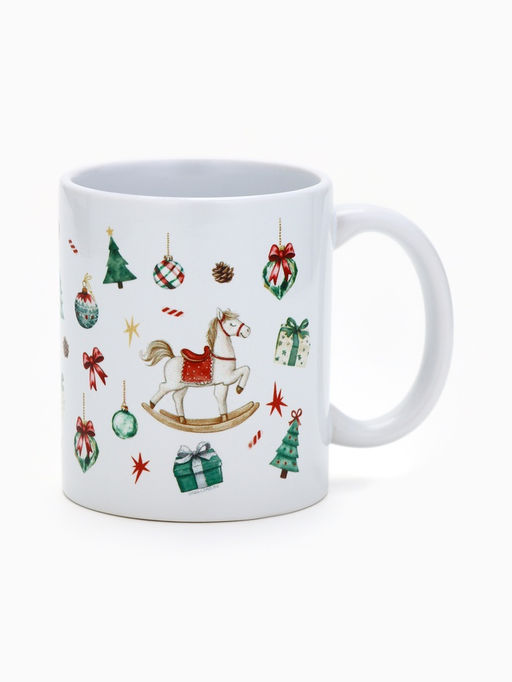 Кружка новогодняя керамическая «Счастливого Нового года», лошадь, 320 мл