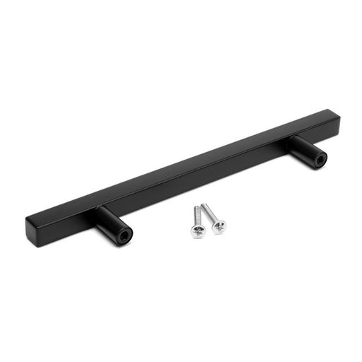 Ручка-рейлинг квадрат CAPPIO, м/о 128 мм, L=200 мм, цвет черный