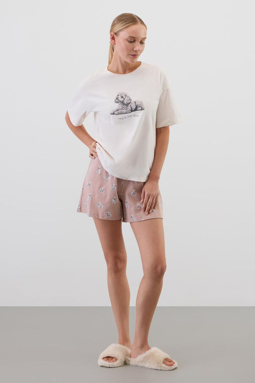 Е 20195/белая лилия,забавные пудели пижама жен - Very neat фото 5