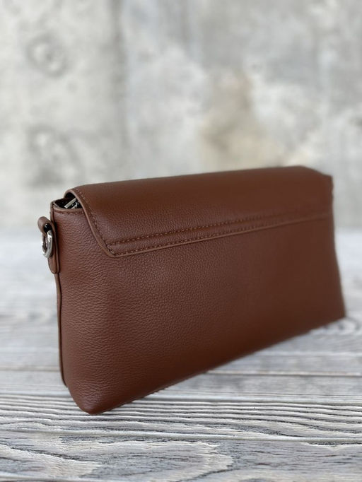 Женская кожаная сумка через плечо 8219 Кофе - Sergio valentini фото 3