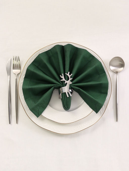 Цена за 6 шт. Кольцо для салфеток Лесной олень, 7.5?4.4.5?4.5 см, латунь, никелевое покрытие