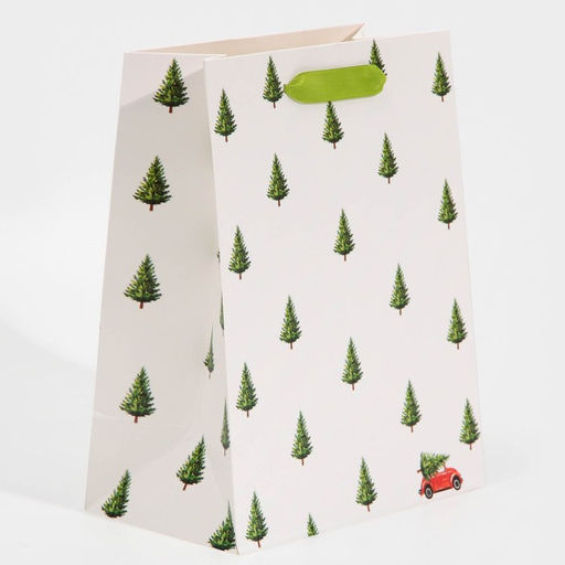 Цена за 2 шт. Пакет подарочный новогодний ламинированный «Ёлочки», MS 18 х 23 х 10 см