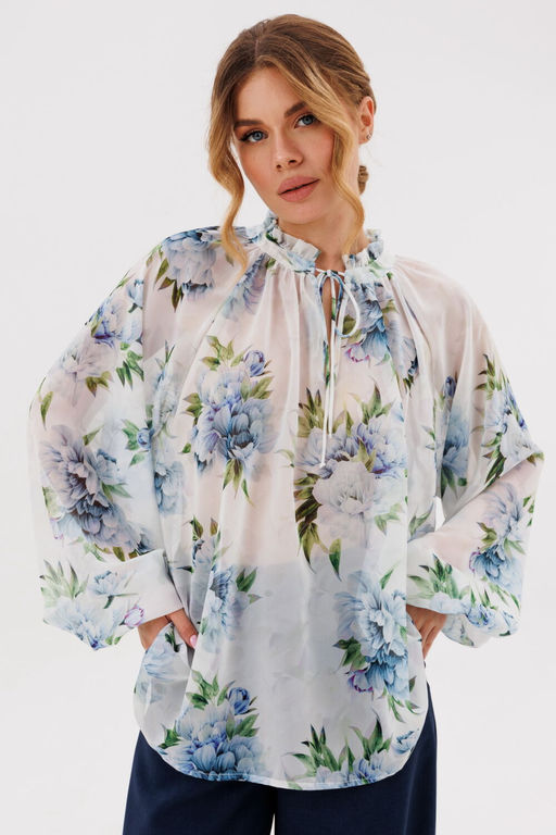 Блуза AmberA 1128 молоко