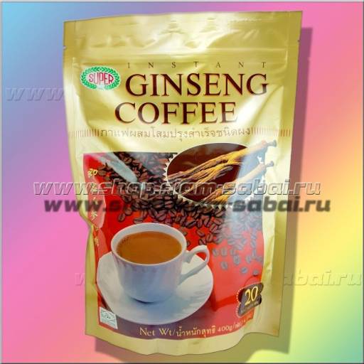 Супер кофе Три-В-Одном с женьшенем 400 грамм Вес брутто:460.00 г