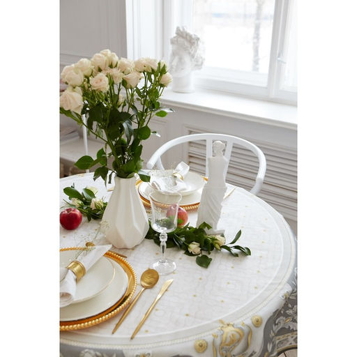 Скатерть Этель Classic style d=220см +/-3см, 100% хлопок, саржа 190 гр/м2  фото 6